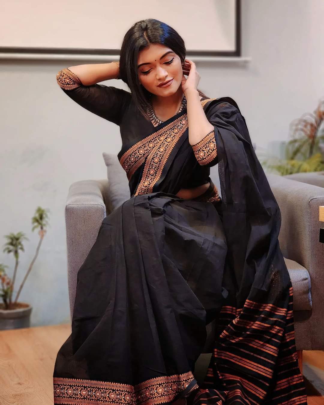 অরিজিনাল টেকলী সুতি শাড়ি