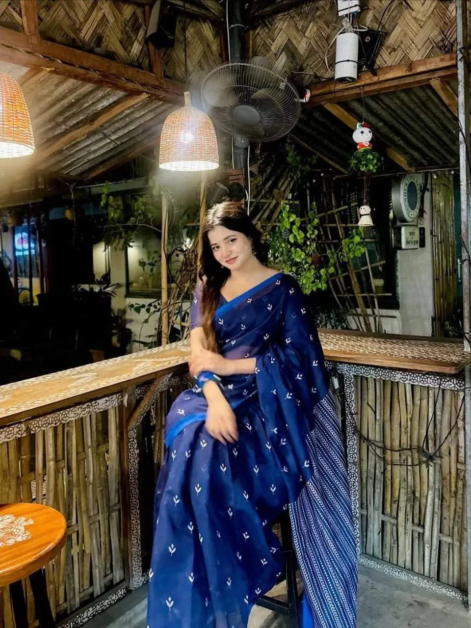 Semi Moslin Silk Digital Printed Saree With Blouse Piece |
