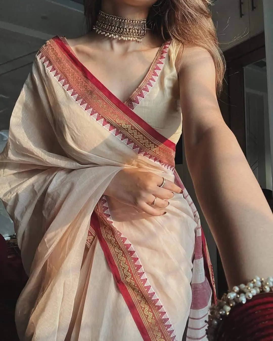 অরিজিনাল টেকলী সুতি শাড়ি।